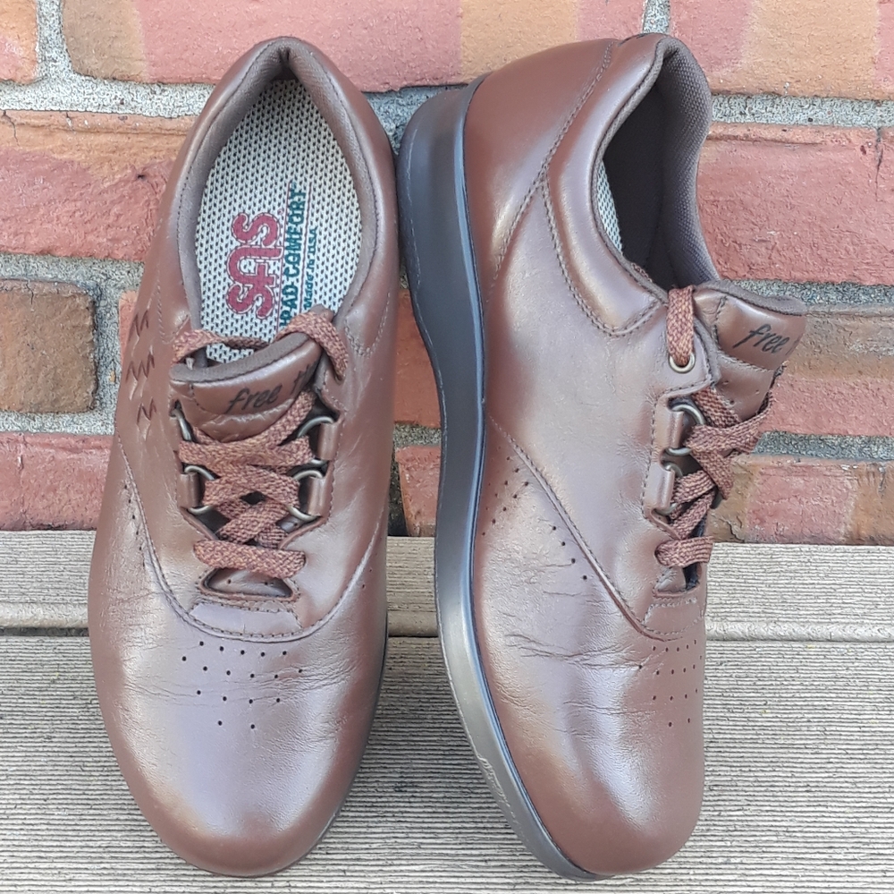 SAS Women's Free Time Walking Shoes - Size 7 1/2 W Comfort Genuine Leather Shoes - Picture 1 of 12
